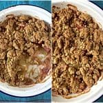 Crumble à la rhubarbe, gingembre et beurre noisette