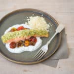 Herb-crusted salmon with baked tomatoes ⋆ Anne's KitchenAnne's Kitchen