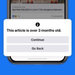 Facebook vous alerte désormais lorsque vous partagez un vieil article