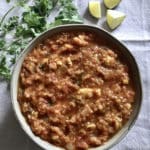 Chicken Dhansak ou curry indien de poulet aux lentilles corail