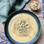 Soupe de panais rôtis aux poireaux et Stilton