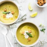 Green Asparagus coconut soup - the perfect springtime soup ⋆Anne's Kitchen