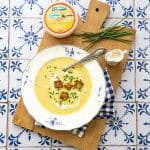 Luxembourgish Kachkéis Leek Soup with Mustard Croutons ⋆Anne's Kitchen