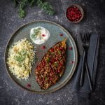 Vegetarian Israeli aubergine with herb rice ⋆Anne's Kitchen