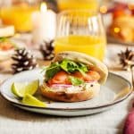 Muffins de saumon fumé, betterave chioggia et crème raifort