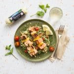 Garlic butter salmon skewers with herb tabbouleh ⋆Anne's Kitchen