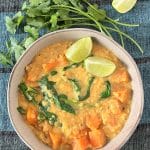 Curry de lentilles corail, patates douces et épinard (dahl indien)
