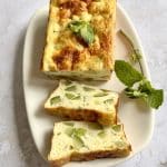 Flan de courgettes à la ricotta, féta et menthe