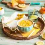 Gaspacho jaune (maïs et tomates jaunes)