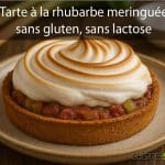 Recette sans gluten : tarte à la rhubarbe meringuée