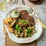 Pepper-crusted wild boar with grilled courgettes ⋆Anne's Kitchen