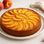 Gâteau aux pêches sans gluten ni lactose ni oeuf