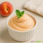 Mousse à la pêche sans sucre sans gluten ni lactose