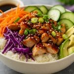 Recette de poke bowl poulet sans gluten sans lactose