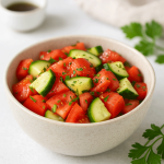 Recette de salade tomate concombre (sans gluten sans lactose)