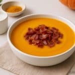 Soupe de potiron lait d'amande et curcuma sans gluten ni lactose
