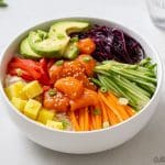 Recette de poke bowl saumon sans gluten ni lactose