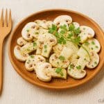 Salade de champignons de Paris crus sans gluten sans lactose