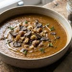 Soupe potimarron châtaigne à la truffe sans lactose