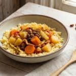Couscous végétarien sans gluten aux légumes d’hiver