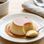 Flan au caramel sans lactose vegan