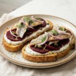 tartines nordiques à la betterave