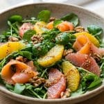 Salade de cresson au saumon fumé et suprêmes d'agrumes