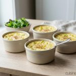 Petits flans de poireaux sans lactose : individuels et cuits à la vapeur
