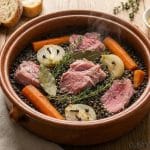Palette de porc demi-sel aux lentilles